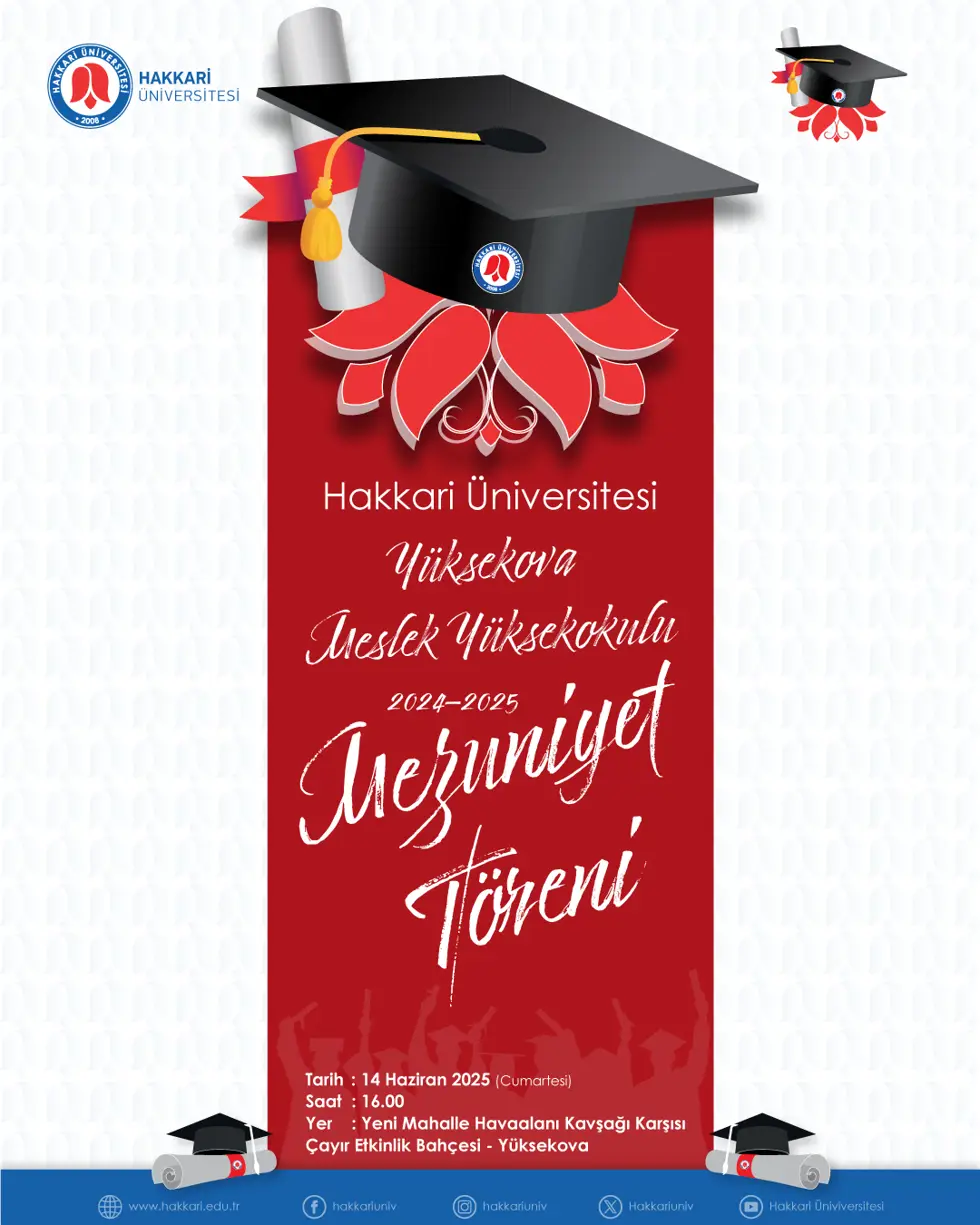 Yüksekova Meslek Yüksekokulu Mezuniyet Töreni