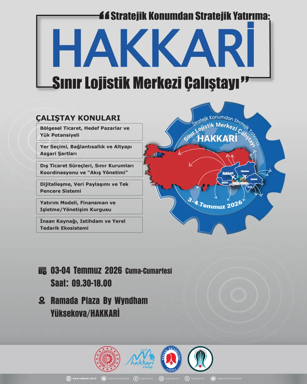 Stratejik Konumdan Stratejik Yatırıma: Hakkari Sınır Lojistik Merkezi Çalıştayı