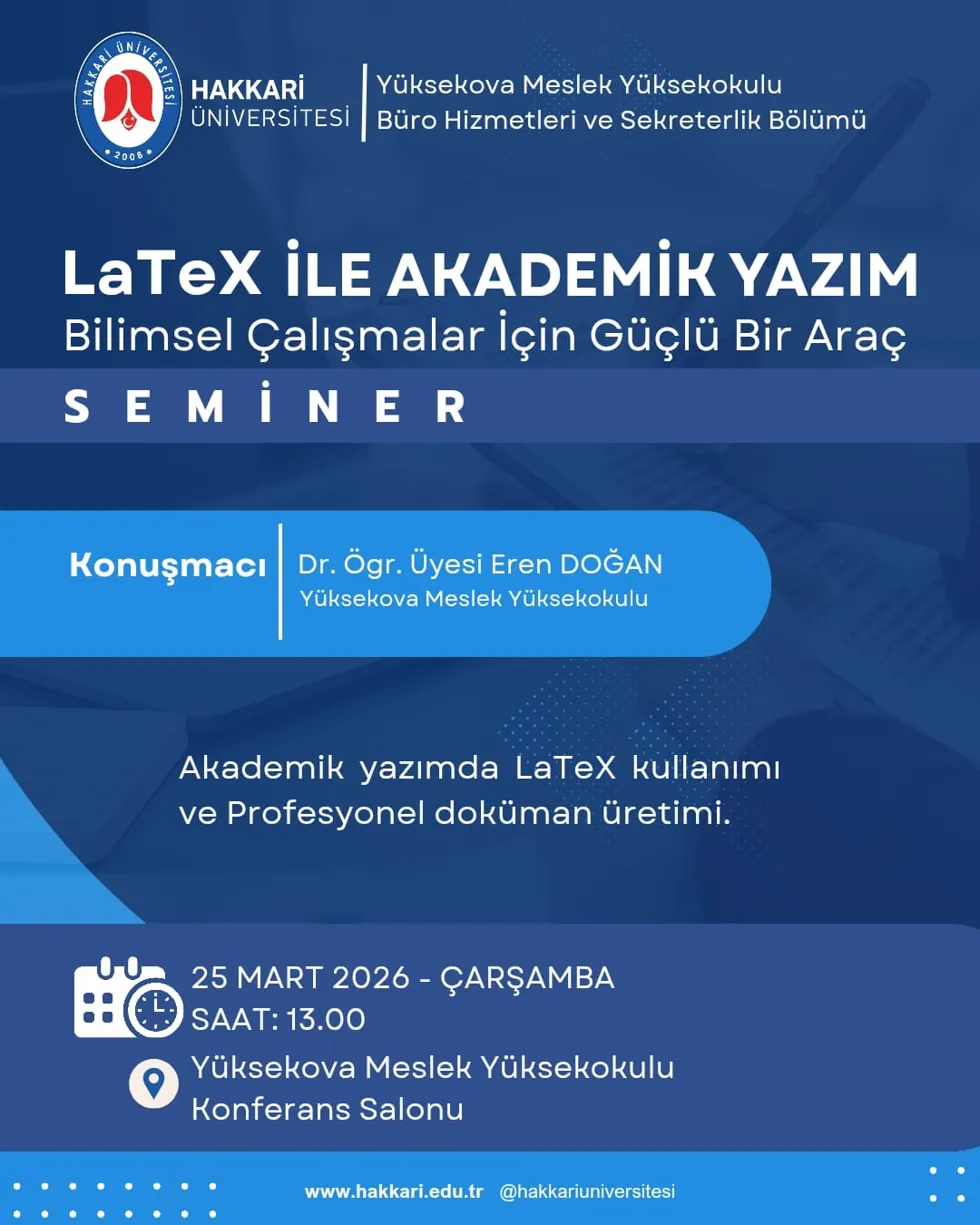 LaTeX İle Akademik Yazım Semineri