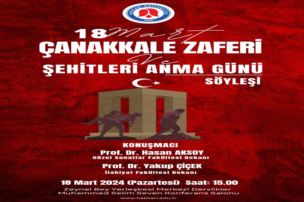 18 Mart Çanakkale zaferi ve Şehitleri Anma Günü Programı