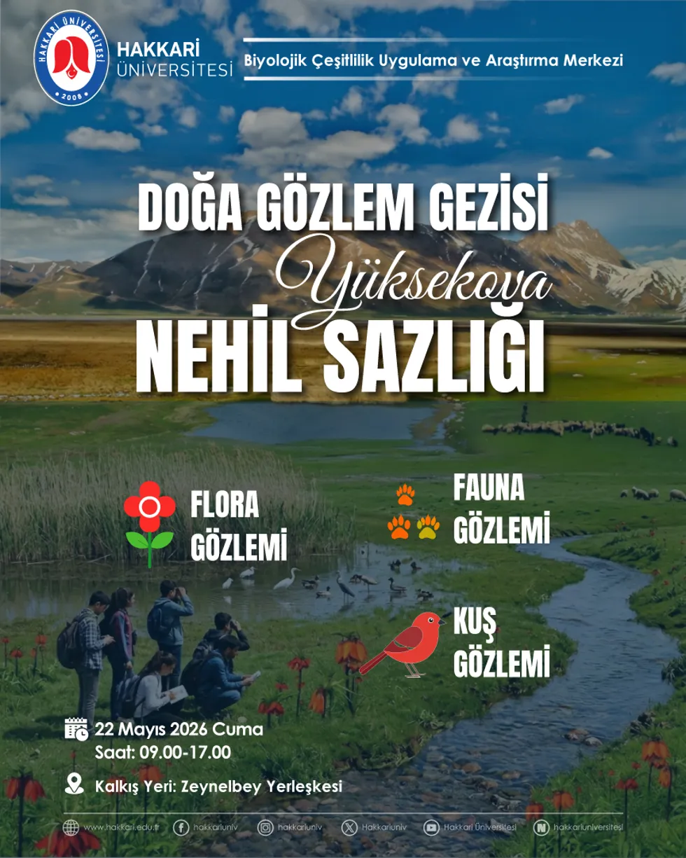 Yüksekova Nehil Sazlığında Doğa Gözlem Gezi Etkinliği