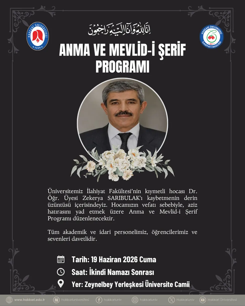 Anma ve Mevlid-i Şerif Programı