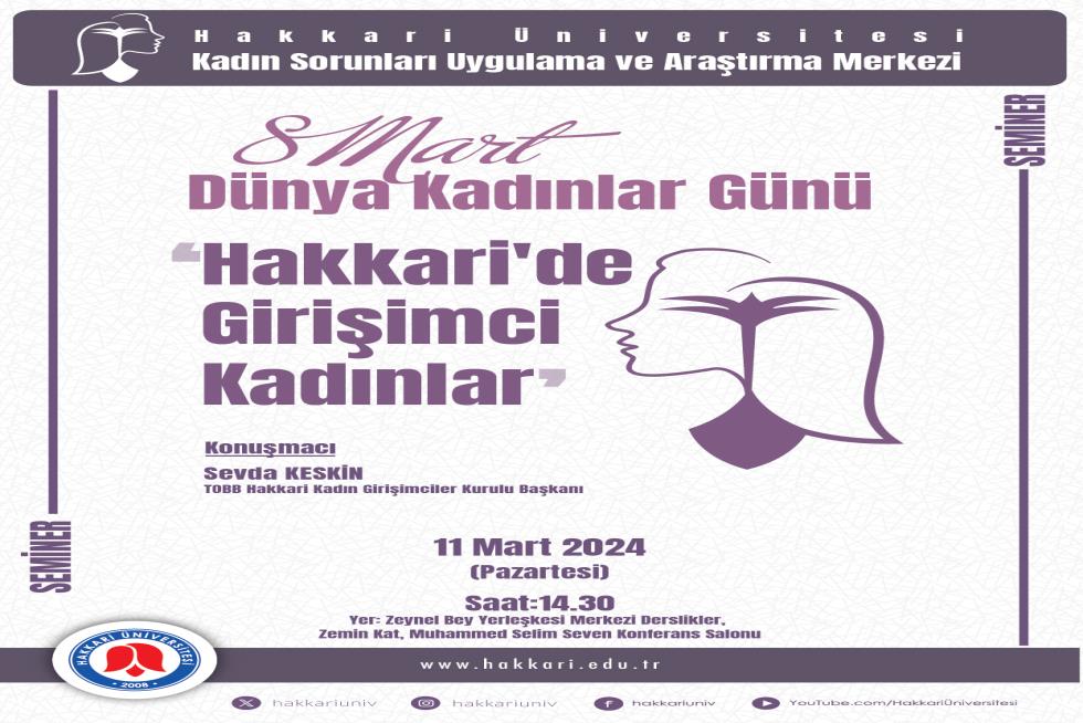 8 Mart Dünya Kadınlar Günü Kapsamında Seminer