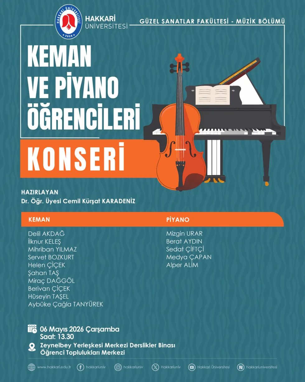 Güzel Sanatlar Keman ve Piyano Öğrencileri Konseri