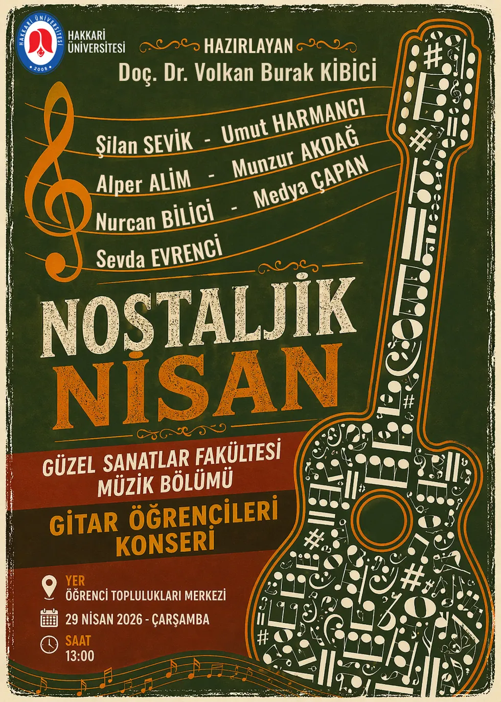 Güzel Sanatlar Fakültesi "Nostaljik Nisan" Konseri