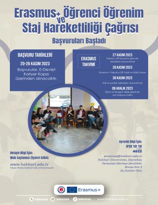 Erasmus+ Öğrenci Öğrenim ve Staj Hareketliliği Çağrısı