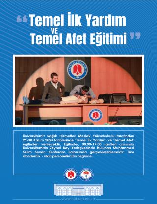 Temel İlk Yardım ve Temel Afet Eğitimi