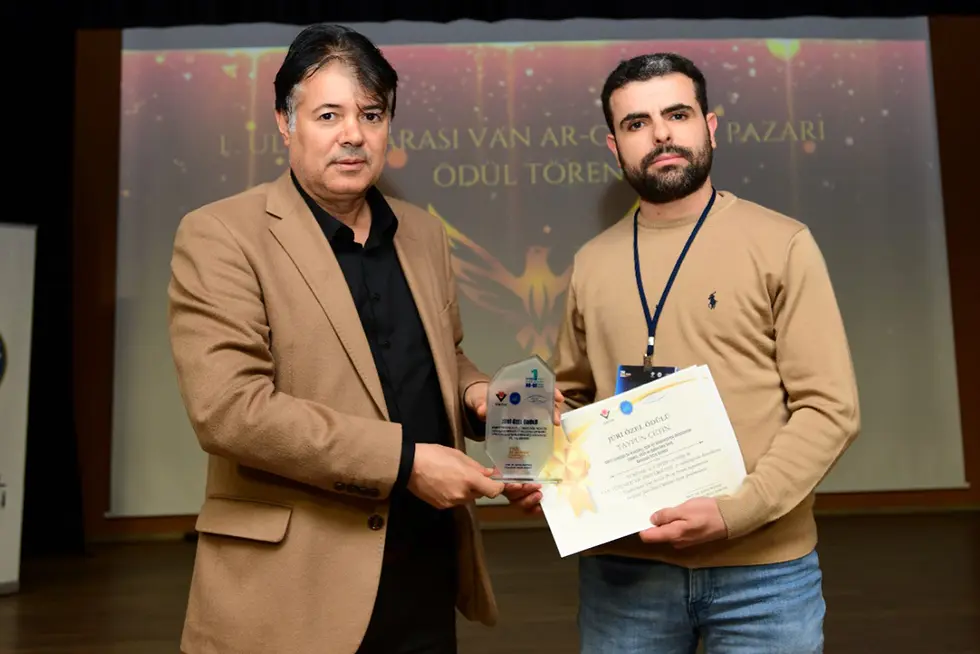 Öğretim Üyemiz 1. Uluslararası Van Ar-Ge Proje Pazarı Etkinliğinde Ödüle Layık Görüldü