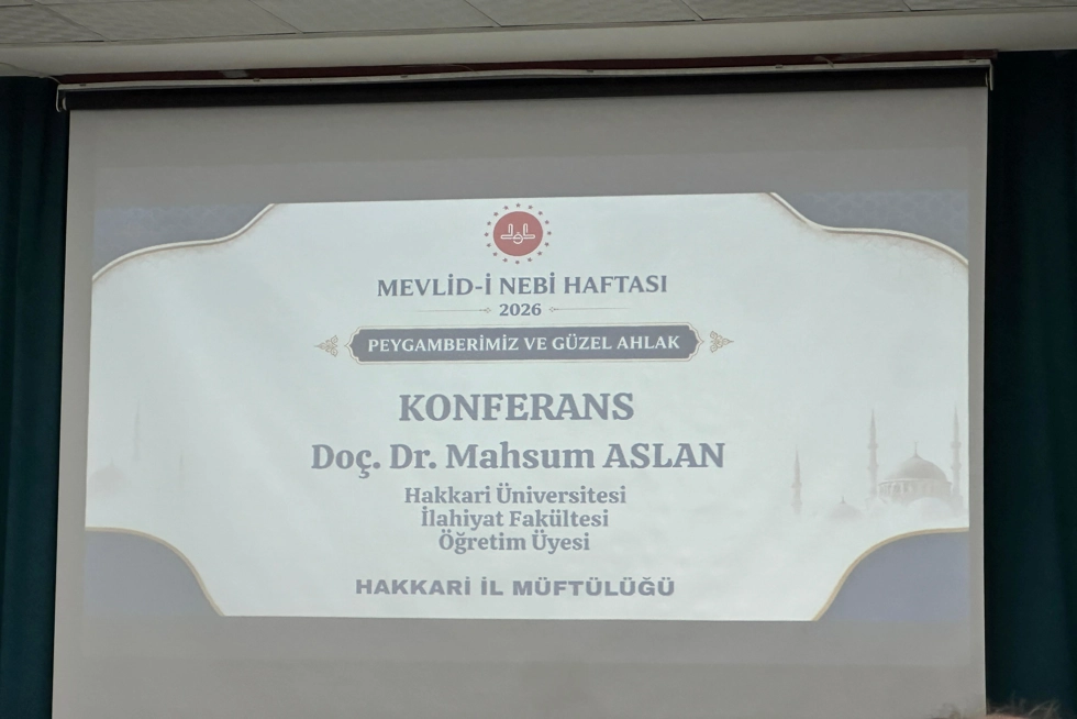 Hakkari İl Müftülüğü 2026 yılı Mevlid-i Nebi Etkinlikleri Kapsamında  “Peygamberimiz ve Güzel Ahlak” Konulu Konferans Programı